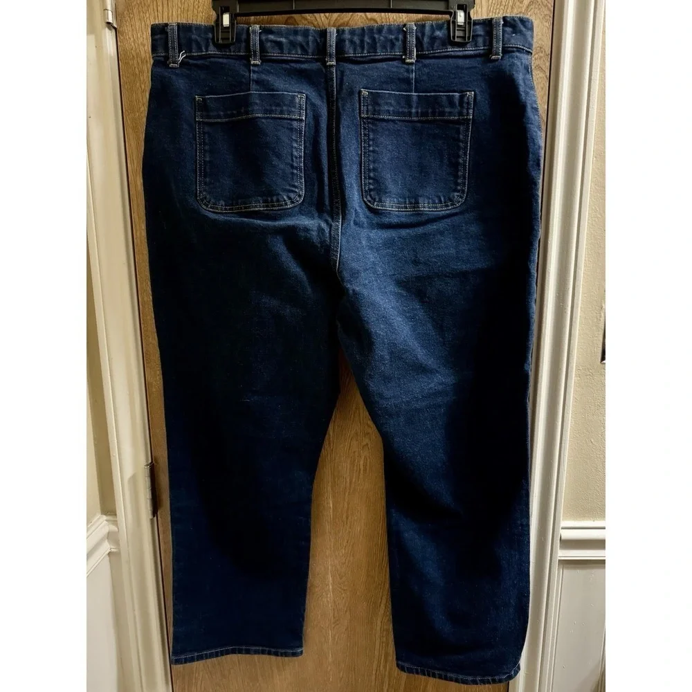 Boden Jeans Utility Flare Size US 20 Dark Wash High Rise Denim Quality EUC T0768
